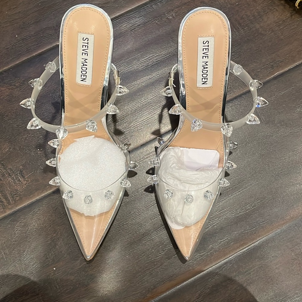 Clear high heel